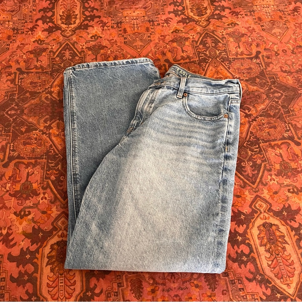 American Eagle Outfitters Light Wash Straight Leg Jeans